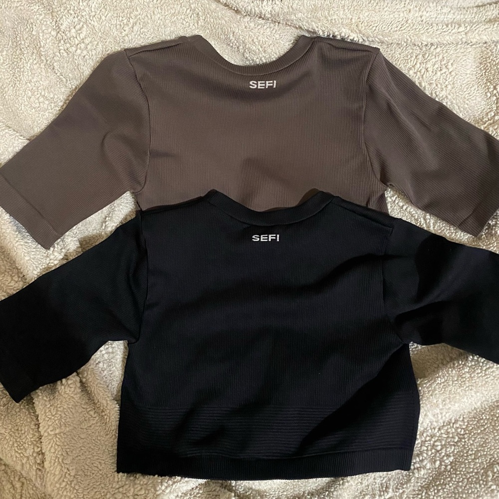 Sefi Timeless Crop In Black And Cocoa - image 4